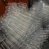 Contas de Vidro Personalizadas de Grande Diâmetro com Boca Plana, Tubo de Vidro Resistente ao Calor de Alto Borossilicato, Tubo Oco Transparente Redondo de Grande Capacidade com Passagem Dupla
