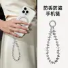 Cadena de Teléfono de Muñeca Corta en Stock, Pulsera Colgante de Cubo de Azúcar de Cristal de Moda y Sencilla, Hecha a Mano de Alta Calidad con Abalorios para Mujer