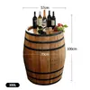 Barril de Vino Decorativo, Barril de Roble, Barril de Vino de Madera Maciza, Exhibidor de Barra, Barril de Vino Tinto, Gabinete de Vino Semiabierto, Barril de Vino