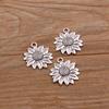 4 cores 19 * 22mm Acessórios para joias DIY girassol pingente de flor de girassol bolsas acessórios para roupas