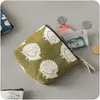 Monedero de Tela al Por Mayor de Dibujos Animados Mini Lindo Lienzo Bolsa Cuadrada Pequeña Bolsa para Monedas de Estudiante Monedero Pequeño Retro con Cremallera