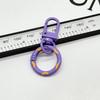 Anillo de resorte de pintura de color más combinación de hebilla de puerta llavero de color caramelo hebilla de perro accesorios de joyería de bricolaje colgante de muñeca