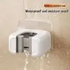 Nuevo modelo de clip de pared para fregona, gancho sin taladrar para pared de baño, soporte para escobas, colgador de fregonas