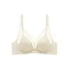 En Stock Transpirable Suave Triángulo Francés Encaje Lencería Push-up para Busto Pequeño Seda de Morera Suave Aro Inferior Sujetador para Realzar el Busto