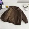 Jaqueta de couro masculina retrô com gola de pelo, forrada com fleece e espessa, novo casaco quente estiloso 2026, jaqueta de outono