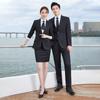 Traje entallado de dos botones para hombre y mujer, traje profesional de negocios, entrevista, traje formal, temperamento, traje de cuello blanco, levita