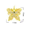 Accesorios para joyería DIY colgante de circonita microincrustada accesorios para collar serie Mariposa Libélula baño de oro de 18 quilates