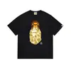 Camiseta estilosa japonesa da marca Ape Kikai Maneki Neko de manga curta para homens e mulheres, adolescentes, moda de rua e campus, camiseta juvenil de manga curta