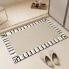 Tapete de Chão de Lama Diatomácea Estilo Nórdico para Casa, Banheiro, Porta de Banheiro, Absorvente de Água, Antiderrapante, Resistente ao Desgaste, Resistente à Sujeira, Fácil de Limpar