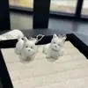 Acessórios de Resina de Cachorro Flocado Fofo Cola Creme Chaveiro DIY Ímã de Geladeira Grampo de Cabelo Acessório de Cabelo Capa de Celular Atacado