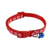 Collar para perro parche para mascota perro gato huella única collar con cascabel collar con hebilla de gato bufanda punto al por mayor
