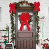 Lazo Rojo Flocado Navideño Lazo de Borde Crudo Cinta de Terciopelo Borgoña Lazo Decorativo Navideño