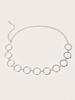 Anillo de Metal de Moda Cadena de Cintura Hueca Sello de Cintura con Forma Geométrica para Cinturón Cadena de Cintura Decorativa Todo-partido Cadena para Mujer
