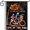 Bandera de Jardín de Lino de Celebración Festiva con Nuevo Tema de Halloween Transfronteriza, Decoración de Estampado Divertido de Fantasma y Calabaza, Doble Cara