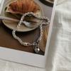 Pulsera de Donut Cabeza de Pan para Mujer Todo Fósforo Alto Sentido de Gama Pequeño Refinado Fresco Diseño de Nicho Pulsera de Novia Nuevo Producto