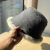 Nuevo Sombrero de Pescador de Felpa Grueso y Cálido con Empalme de Alta Gama para Mujer, Sombrero de Cubo Versátil para Otoño e Invierno con Circunferencia de Cabeza Grande