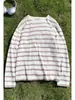 Novedad Otoño 2026 Camiseta de Manga Corta Rayas Oversize Cuello Redondo Estilo Hong Kong M-5X HT26727-TeP26