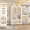 Armario de acero de estilo moderno para ropa de bebé, estable y duradero, a prueba de polvo, colgable, armario modular con almacenamiento compartimentado