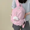 Mochila nueva para mujer para viajar, mochila escolar ligera para niñas, estudiantes universitarios, diseño único, estilo niche ins, mochila ligera de color sólido