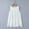 9852-26 Nuevo Estilo de Principios de Primavera Estilo Resort Francés Holgado Casual Cuello Redondo Sin Mangas Encaje Patchwork Vestido Chaleco