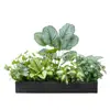 [Serie X80] Maceta Combinación Plantas Verdes Macetero Caja de Flores Flor Artificial Decoración Floral Planta Artificial Decoración de Paisaje Interior y Exterior
