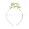 Faixa de Cabeça para Decoração de Festa happybirthday Faixa de Cabeça com Letras de Aniversário Acessório de Cabeça Adultos Crianças Aniversário Aniversário