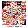 50 piezas de pegatinas de advertencia de no fumar, pegatinas decorativas impermeables para equipaje, paredes y vidrio, al por mayor