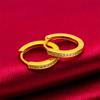 Pendientes de latón dorado vietnamita chapados en oro para mujer, pendientes de moda, imitación de oro, joyería para mujer, pendientes para mujer, entrega de una sola pieza