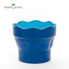 Cubo Plegable para Lavar Pinceles Faber-Gale Pigmento Acuarela Vaso Telescópico para Agua Azul Engrosado Portátil Colorido Venta al por Mayor Contenedor Redondo para Pinceles