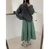 Suéter de Alta Gama para Mujer, Tejido de Punto con Cuello Alto y Botones, Suéter Pulóver Holgado Estilo Perezoso, Top que Reduce la Edad