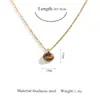 Collar Versátil de Moda de Lujo Ligero Estilo Ojo de Tigre Cadena para Clavícula Joyería Colgante de Acero Inoxidable Collar Estilo Ins Europeo y Americano