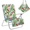 Fornecimento direto da fábrica capa para cadeira de praia toalha para espreguiçadeira bolsa toalha de praia capa para cadeira com bolsa pedido mínimo folha flor