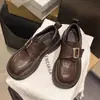 Zapatos Mary Jane, Zapatos Pequeños de Cuero Estilo Británico, Nuevos Mocasines Versátiles de Suela Gruesa, Zapatos de Moda para Mujer, Punta Redonda Retro Tacones Gruesos