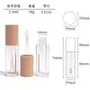 Tubo de brillo de labios redondo transparente de 2.5 ml personalizado tubo vacío tubo de brillo de labios transparente material de embalaje muestra botella de maquillaje tubo de brillo de labios