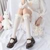 Calcetines de estilo japonés JK Lolita para mujer, finos, de encaje, suaves, de verano