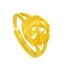 Anillo Festivo de Pez Loto Anillo Abierto Retro de Transferencia Pez Koi para Mujeres Anillo de Plata Tailandesa Vintage Año de la Abundancia