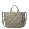 Bolso de mano de gran capacidad para estudiantes de otoño e invierno, bolso de hombro con chaqueta acolchada de algodón coreano, bolso cruzado, bolso de mano de tela encerada suave.