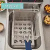 Fritadeira de Imersão Dupla Comercial Tuoqi, Especializada para Espetinhos Fritos, Churros, Nuggets de Frango, com Controle de Temperatura