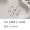 Cristales para Uñas con Base Puntiaguda Rhinestones Cristales de Vidra Transparente Blanco Corazón Rosa Cuadrado Irregular Hacha para Uñas Accesorios de Rhinestone