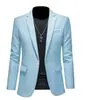 Comercio exterior transfronterizo primavera y otoño traje formal liso de un botón para hombre, blazer ajustado estilo coreano, chaqueta de una pieza para hombre