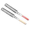 Grelha de Churrasco Transfronteiriça com Malha e Cabo de Madeira, Pinça para Salsicha ao Churrasco, Pinça de Malha para Grelhar Milho, Rack de Malha para Churrasco ao Ar Livre para Cachorro-Quente e Presunto