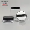 Ventas Directas de Fábrica en Stock Caja de Polvo Suelto de Malla Elástica de 10g 20g con Tapa de Giro y Borla, Caja de Recarga de Polvo Suelto, Caja Cosmética Vacía