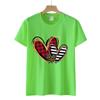 2021 Casal Primavera e Verão manga curta masculina e feminina Amor estampado Dia dos Namorados T-shirt Factory Direct Europeu e Americano Estilo Top