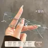 La Historia de la Rosa Chen Yao Bai Xiaohe Estilo Gafas Sin Montura para Mujer, Adecuadas para Miopía, Ultraligeras de Titanio Puro Sin Montura