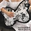 Almohada Mariposa Río Sena Retro Francés Chenilla Floral Cojín de Respaldo para Sofá de Sala de Estar Almohada de Cabecera de Dormitorio