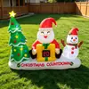 Suministro transfronterizo de decoraciones inflables navideñas con función de cuenta regresiva para césped y jardín, modelos inflables festivos