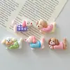 Colgante de Perro a Cuadros Multicolor de Dibujos Animados Llavero DIY Colgante para Teléfono Móvil Accesorios Decorativos para Ropa Bolsas Estuches