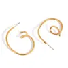Pendientes de Línea Jieding de Acero Inoxidable y Oro de 18 Quilates Lujo Accesible Pendientes de Gama Alta Pendientes Europeos y Americanos Acero de Titanio Joyería Transfronteriza
