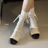 Zapatos Mary Jane versátiles de estilo francés con aumento de altura interno para mujer, nuevos zapatos de tacón bajo vintage con lazo para el verano 2026