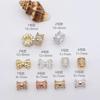 Ouro 14K micro cravejado com contas de zircônia contas pequenas de barril cintura alta acessórios para joias diy atacado pulseira colar material para contas